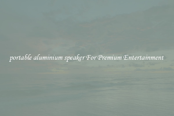 portable aluminium speaker For Premium Entertainment 