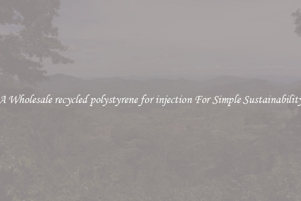  A Wholesale recycled polystyrene for injection For Simple Sustainability 