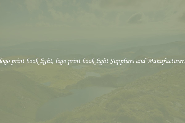 logo print book light, logo print book light Suppliers and Manufacturers