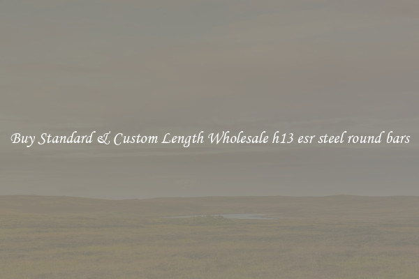 Buy Standard & Custom Length Wholesale h13 esr steel round bars