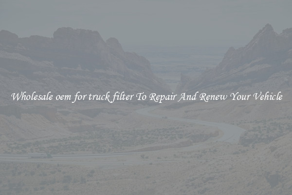 Wholesale oem for truck filter To Repair And Renew Your Vehicle