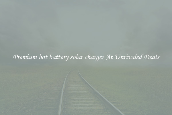 Premium hot battery solar charger At Unrivaled Deals