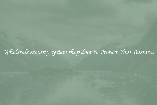Wholesale security system shop door to Protect Your Business