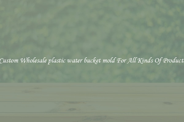 Custom Wholesale plastic water bucket mold For All Kinds Of Products