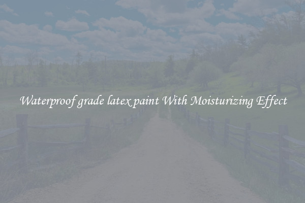 Waterproof grade latex paint With Moisturizing Effect