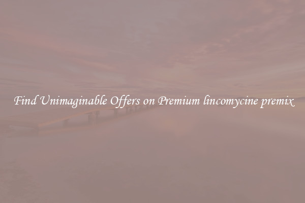 Find Unimaginable Offers on Premium lincomycine premix