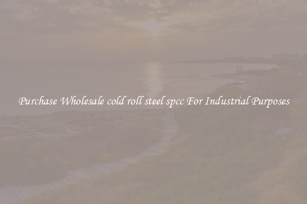 Purchase Wholesale cold roll steel spcc For Industrial Purposes