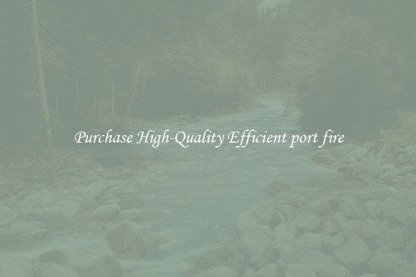 Purchase High-Quality Efficient port fire