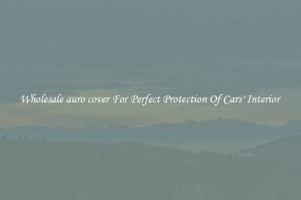 Wholesale auro cover For Perfect Protection Of Cars' Interior 