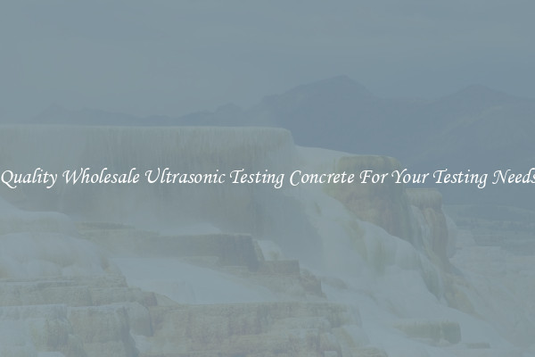 Quality Wholesale Ultrasonic Testing Concrete For Your Testing Needs