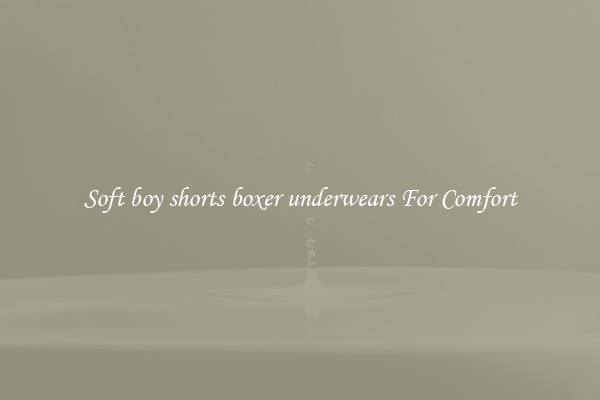 Soft boy shorts boxer underwears For Comfort