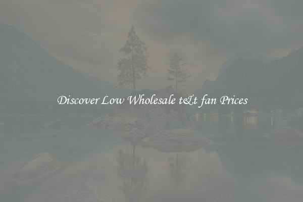 Discover Low Wholesale t&t fan Prices